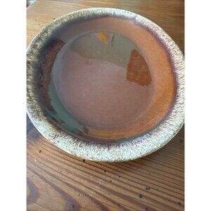 VTG Hull Pottery Oval 12" X 9.25” Platter Brown Drip Glaze Oven Proof